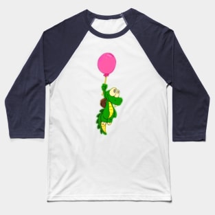 Croc! with his Balloon. Baseball T-Shirt